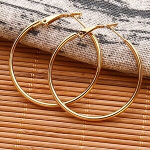 18K gold plated hoop earrings